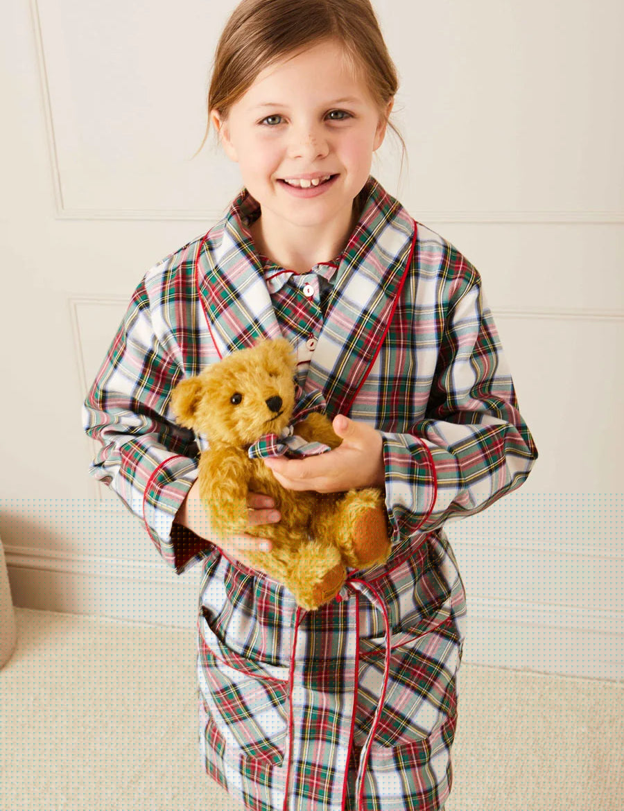 Sussex Tartan Dressing Gown in Red (2-10yrs) Nightwear from Pepa London