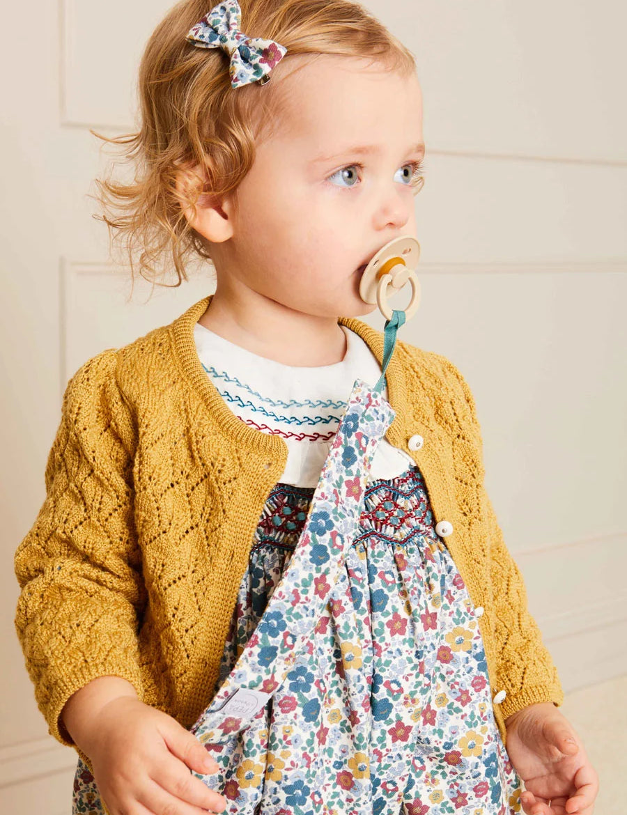 Emilia Floral Dummy Clip in Caramel Accessories from Pepa London