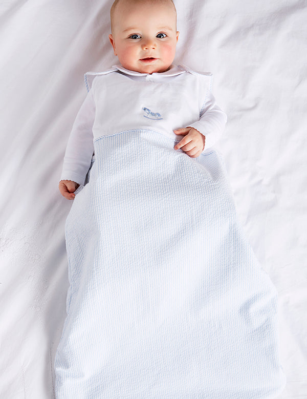 Blue Sleeping Bag with Rocking Horse Detail Accessories from Pepa London