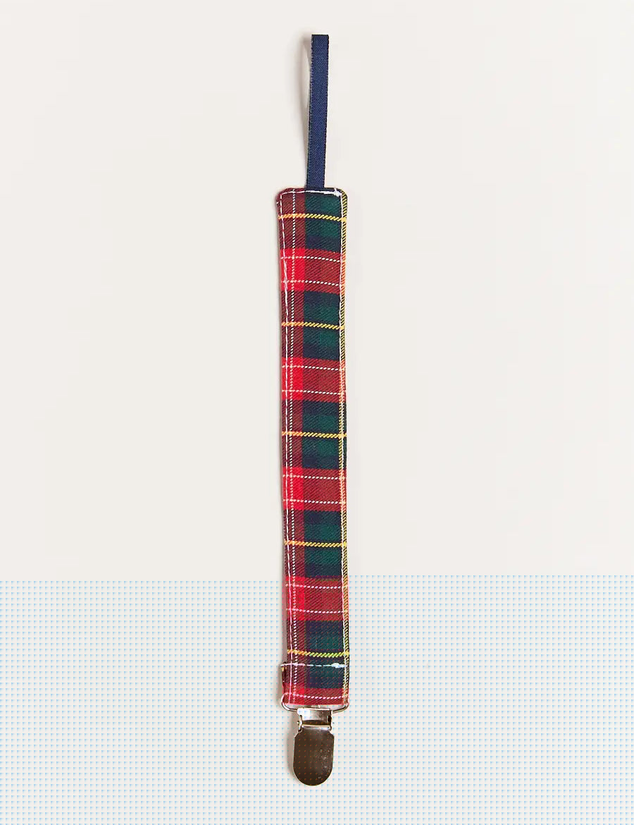 Belgravia Tartan Dummy Clip in Red Accessories from Pepa London