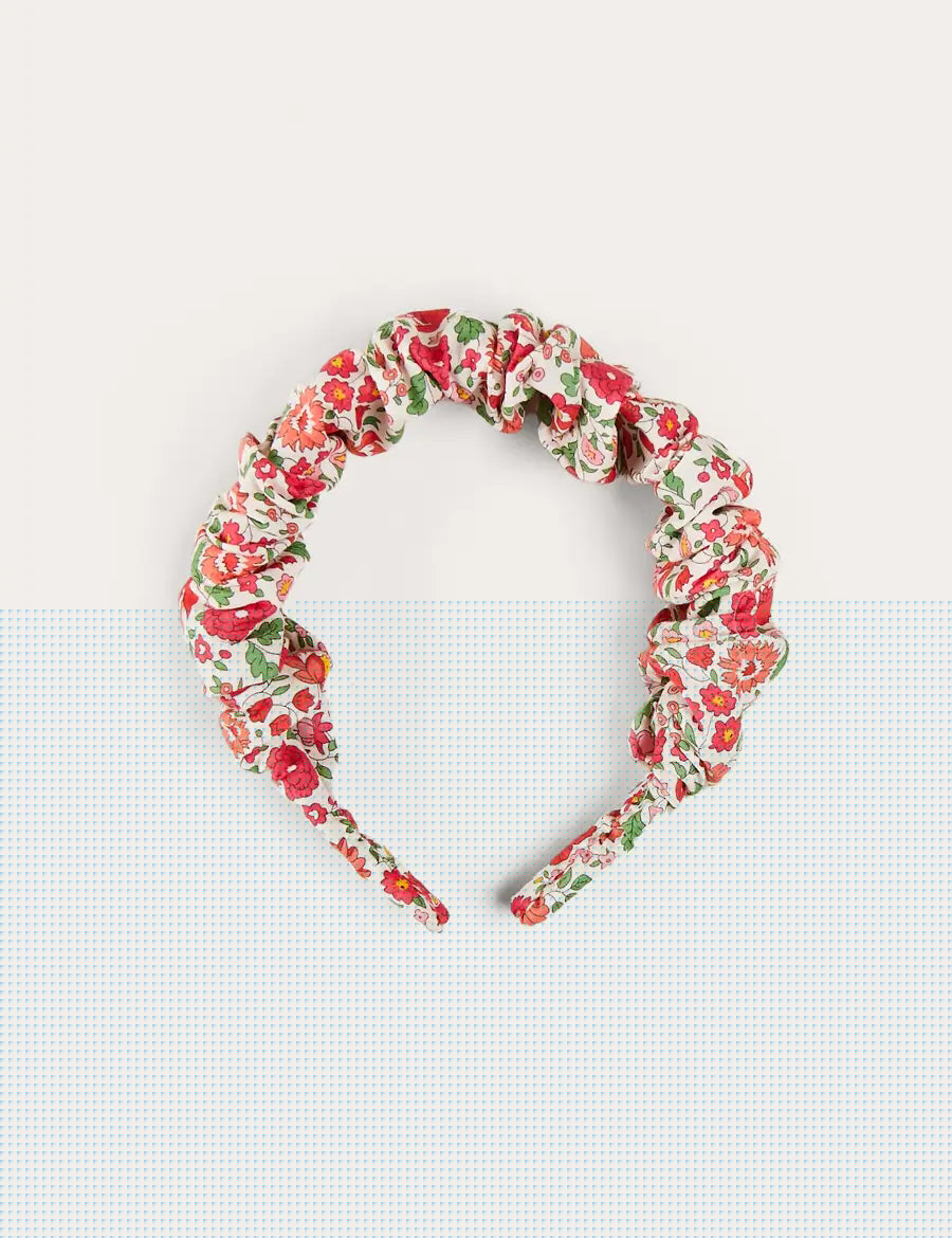 Margot Liberty Floral Scrunchie Hairband in Red HAIR ACCESSORIES from Pepa London