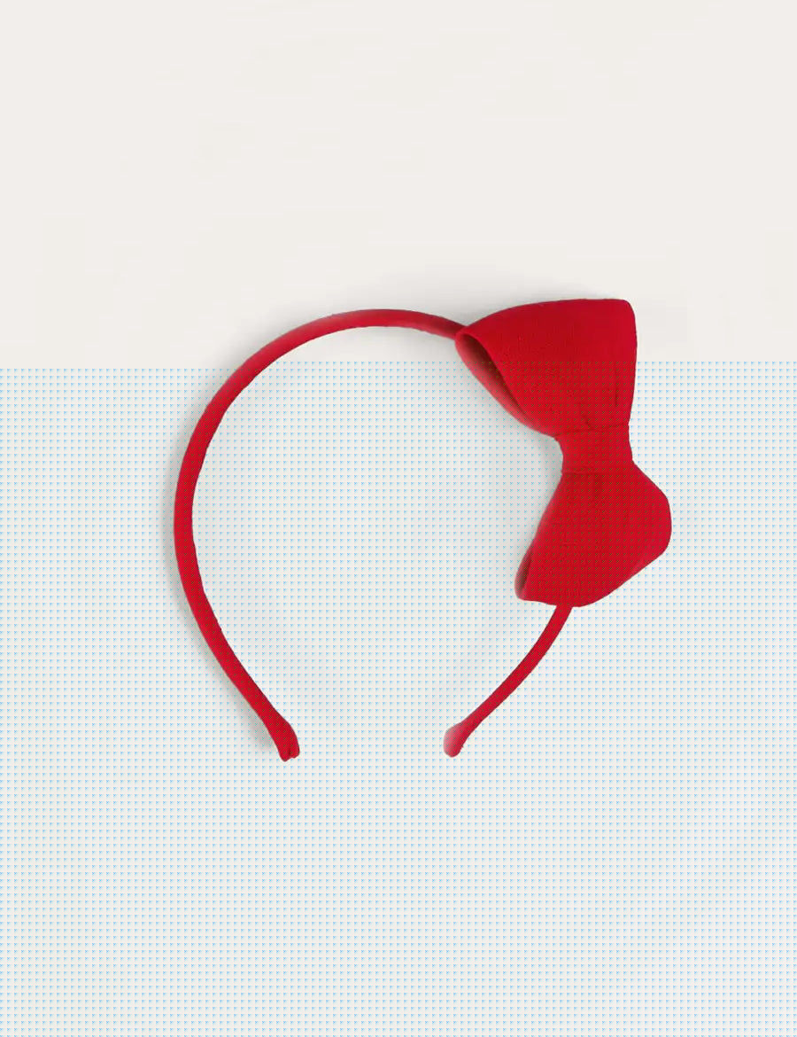 Plain Linen Hairband in Red HAIR ACCESSORIES from Pepa London
