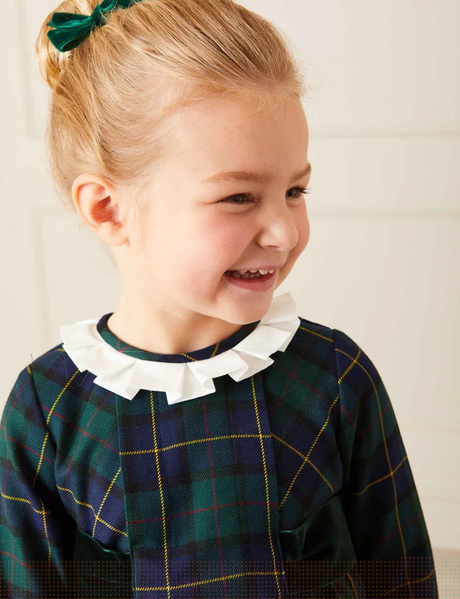 Velvet Medium-Bow Clip in Green Hair Accessories from Pepa London