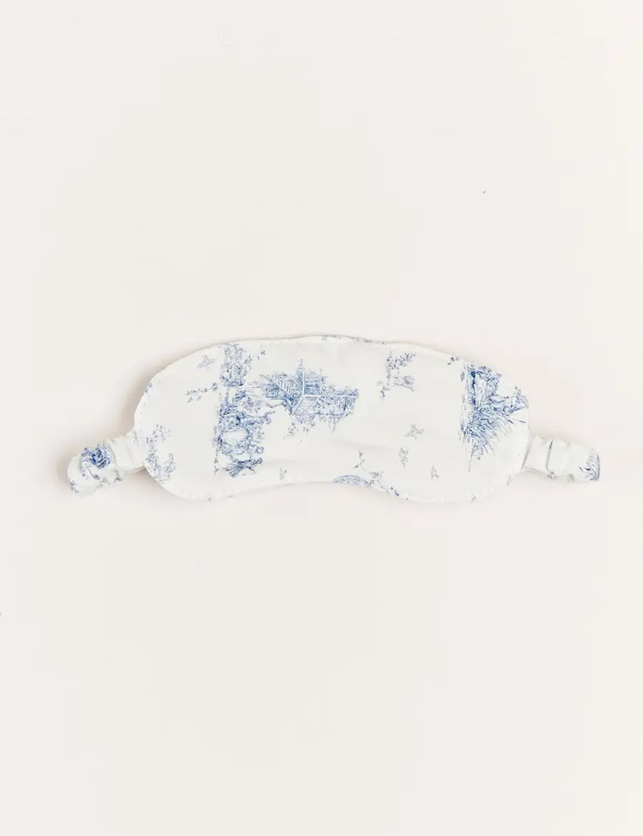 Toile Eye Mask in Blue Accessories from Pepa London