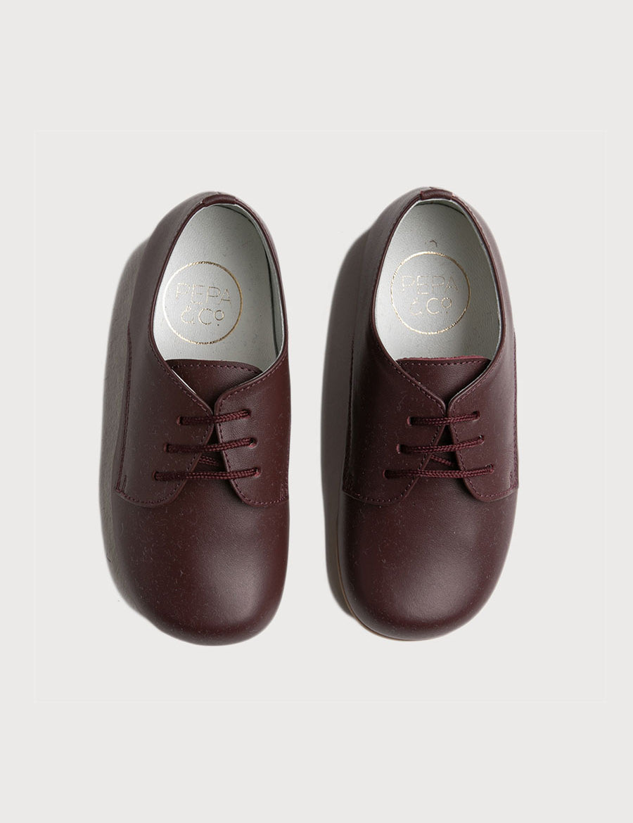 Leather Lace-Up Burgundy Shoes (20-34EU) Shoes from Pepa London