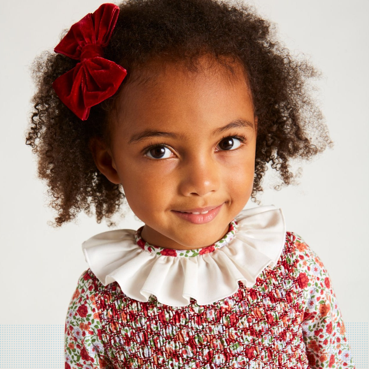Velvet Big-Bow Clip in Red Hair Accessories from Pepa London