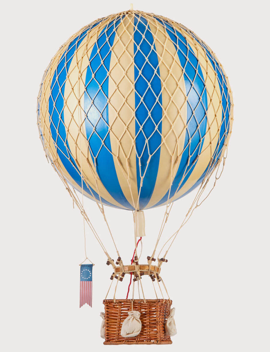 Striped Large Hot Air Balloon in Blue Toys from Pepa London