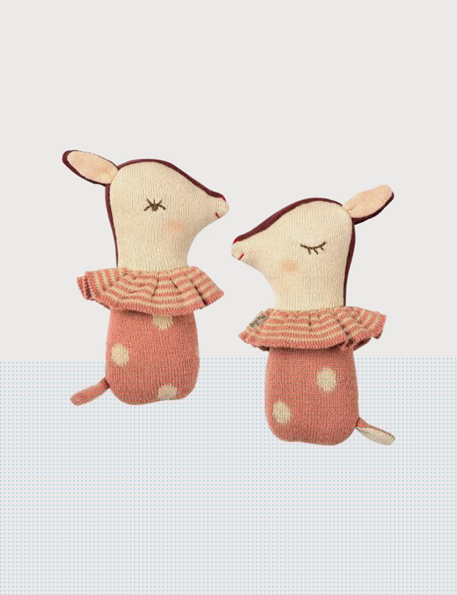 Bambi Rattle in Rose Toys from Pepa London