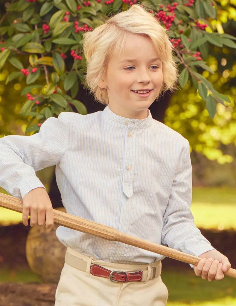 The Stafford Striped Shirt Boy Look Look from Pepa London