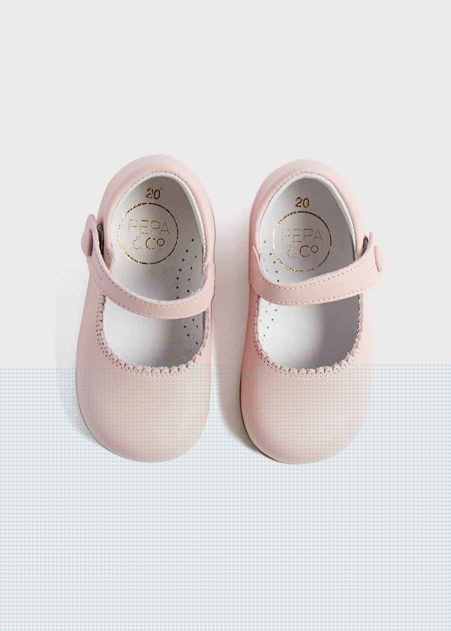 Mary Jane Baby Shoes in Pink (20-26EU) Shoes  from Pepa London