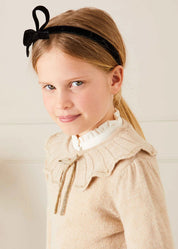 Statement Collar Metallic Detail Jumper in Gold (4-10yrs) Knitwear  from Pepa London