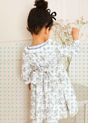 Audrey Double Breasted Long Sleeve Dress in Black (12mths-10yrs) Dresses  from Pepa London