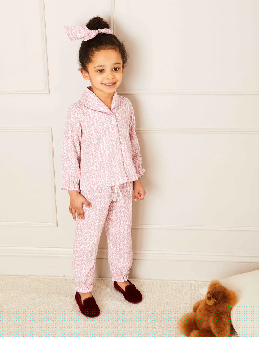 Laurel Floral Pyjamas in Pink (18mths-10yrs) Nightwear  from Pepa London