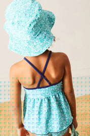 Adelaide Floral Beach Hat in Green (S-M) ACCESSORIES from Pepa London