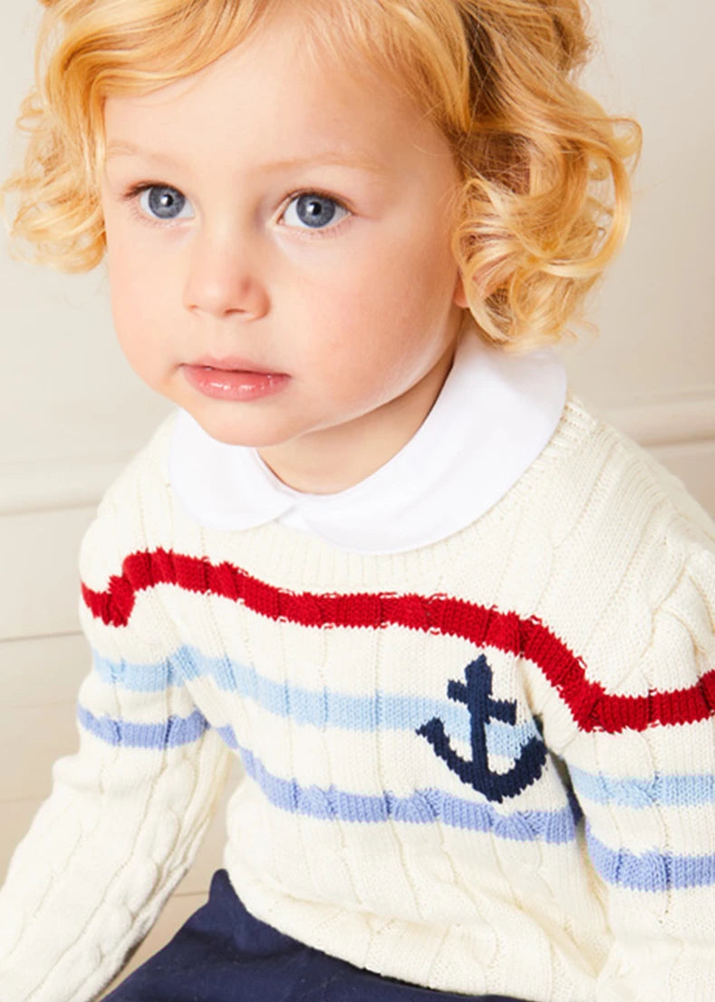 The Anchor Motif Jumper Toddler Boy Look Look from Pepa London