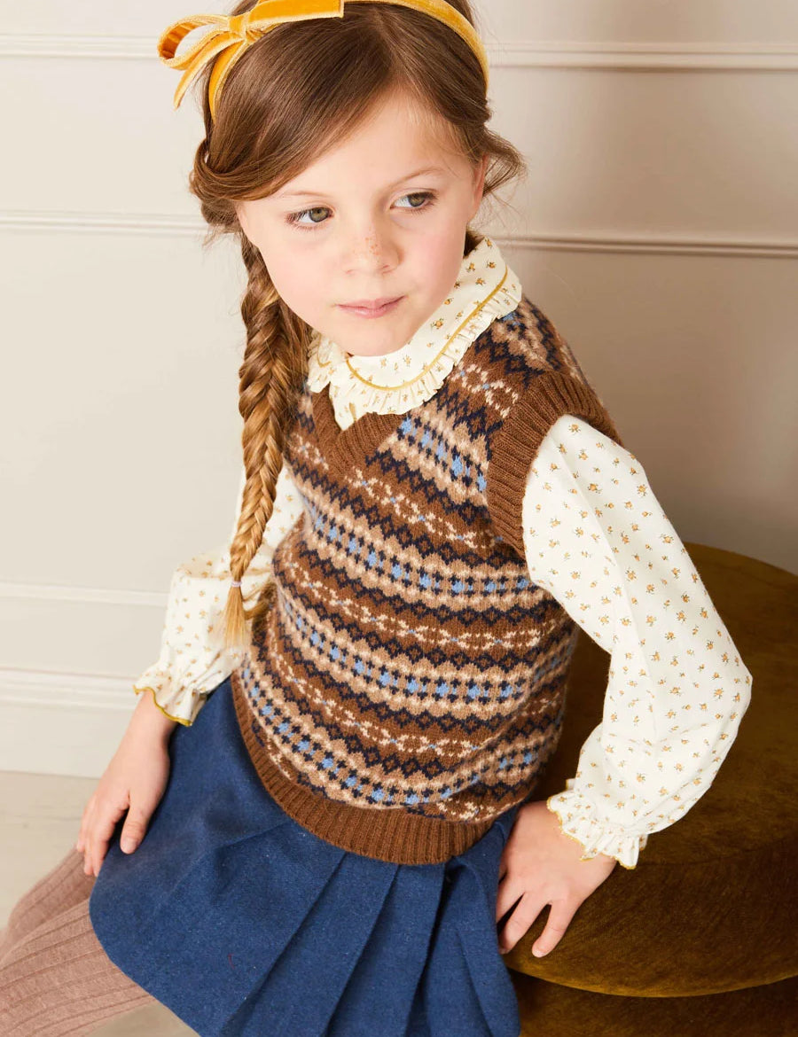 Velvet Hairband With Thin Mustard Bow Hair Accessories  from Pepa London