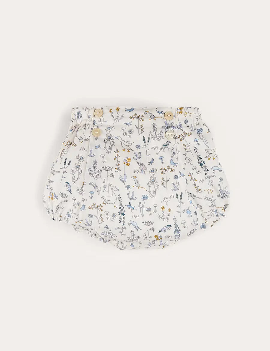 Ellis Floral Bloomer in Blue Made with Liberty Fabric (1m-3yrs) BLOOMER from Pepa London
