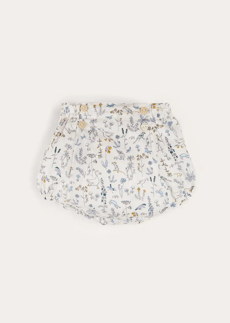 Ellis Floral Bloomer in Blue Made with Liberty Fabric (1m-3yrs) BLOOMER from Pepa London