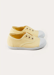 Canvas Plimsolls in Cream (20-35EU) SHOES from Pepa London