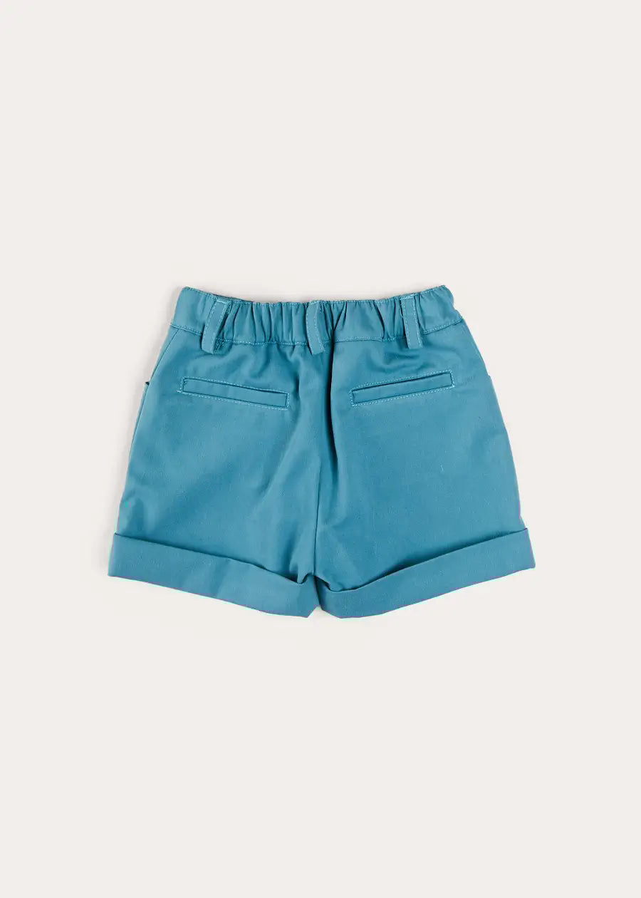 Plain Elasticated Shorts in Blue (12mths-4yrs) SHORTS from Pepa London