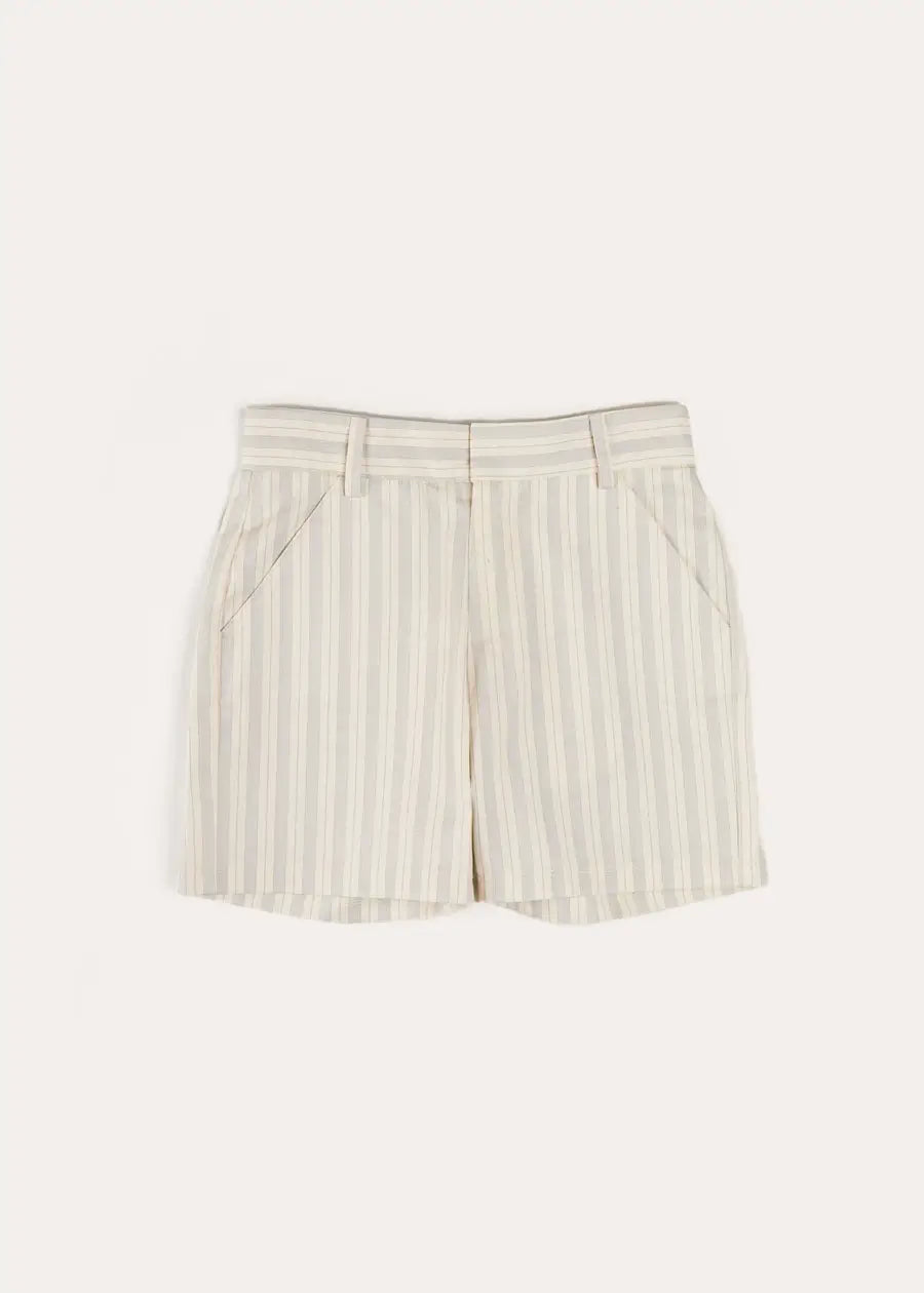 Brompton Striped Shorts in Beige (4-10yrs) SHORTS from Pepa London