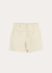 Plain Cotton Shorts in White (4-10yrs) SHORTS from Pepa London