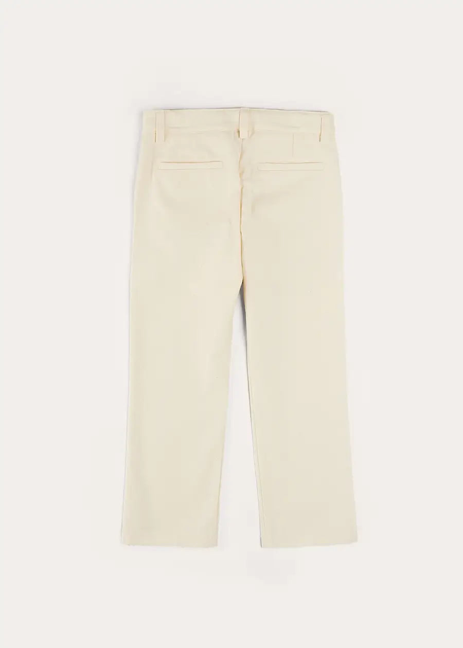 Plain Pocket Detail Trousers in White (4-10yrs) TROUSERS from Pepa London