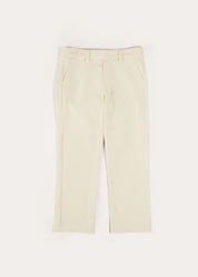Plain Pocket Detail Trousers in White (4-10yrs) TROUSERS from Pepa London