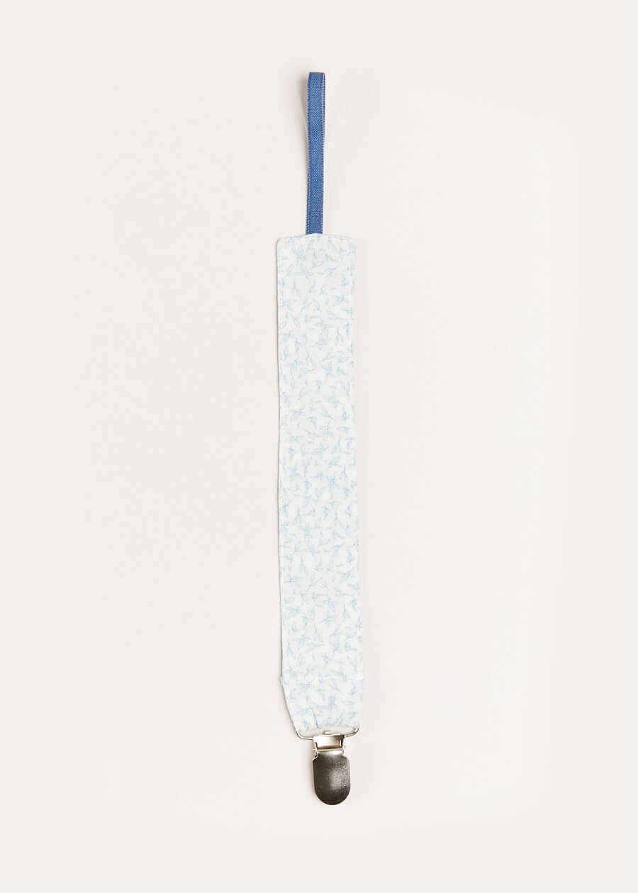 Elsie Floral Print Dummy Clip in Blue Accessories  from Pepa London