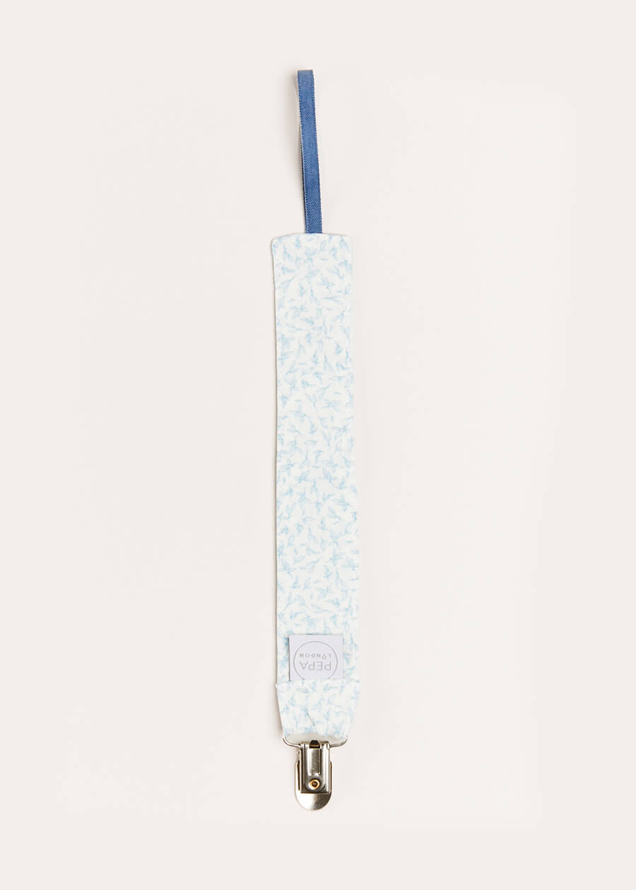 Elsie Floral Print Dummy Clip in Blue Accessories  from Pepa London
