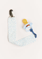 Elsie Floral Print Dummy Clip in Blue Accessories  from Pepa London