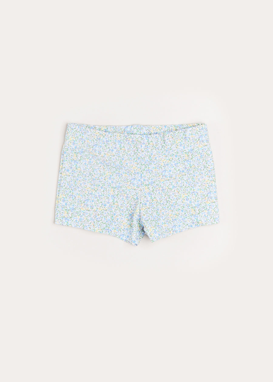 Floral Swim Shorts in Blue (12mths-6yrs) Swimwear  from Pepa London