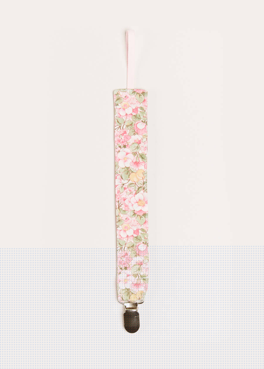 Eloise Floral Print Clip Dummy in Pink Accessories  from Pepa London