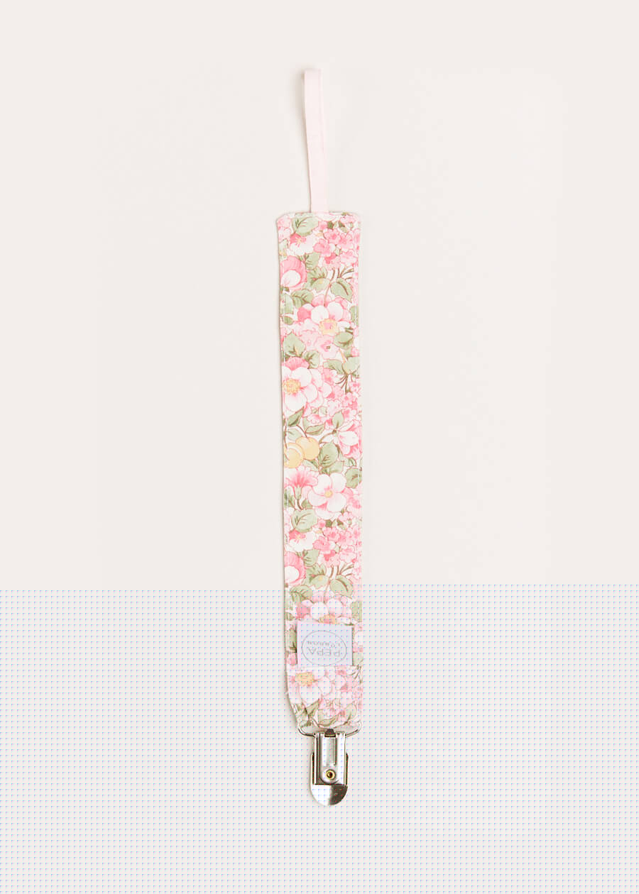 Eloise Floral Print Clip Dummy in Pink Accessories  from Pepa London