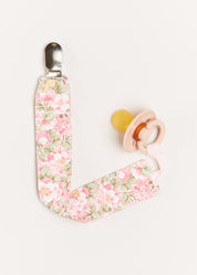 Eloise Floral Print Clip Dummy in Pink Accessories  from Pepa London
