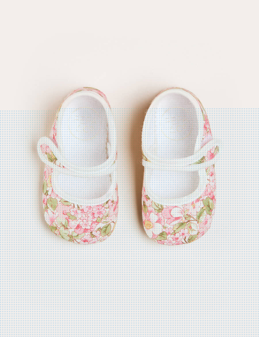 Floral Woven Mary Jane Baby Shoes in Pink (17-20EU) Shoes  from Pepa London