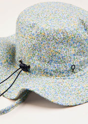 Matilda Floral Print Beach Hat in Blue (1-8yrs) Accessories  from Pepa London