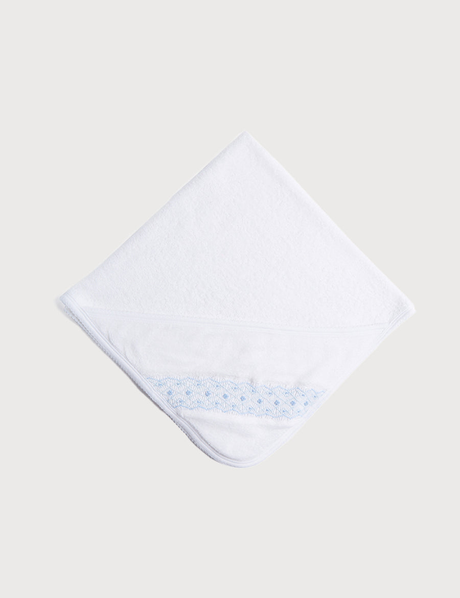 Blue Hand Smocked Towel Accessories  from Pepa London