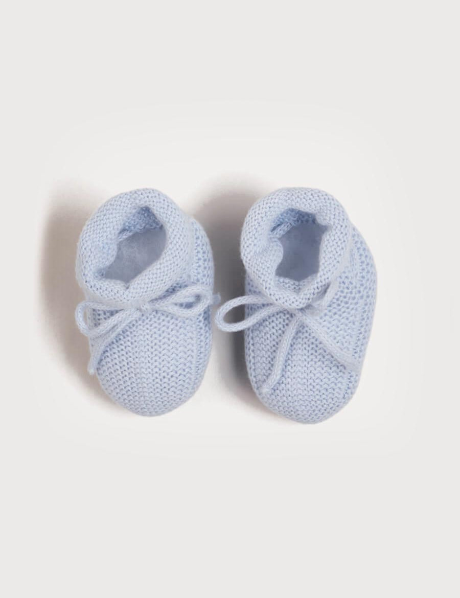 Knitted Booties in Blue Shoes  from Pepa London