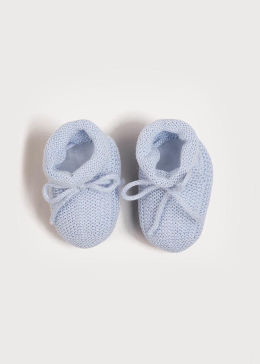 Knitted Booties in Blue Shoes  from Pepa London
