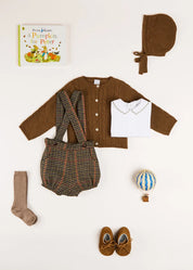 Embroidered Polo Collar Bodysuit in White (0mths-3yrs) Tops & Bodysuits from Pepa London