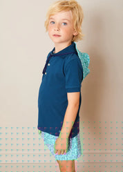 Adelaide Floral Tie Detail Swim Shorts in Green (2-10yrs) SWIMWEAR from Pepa London