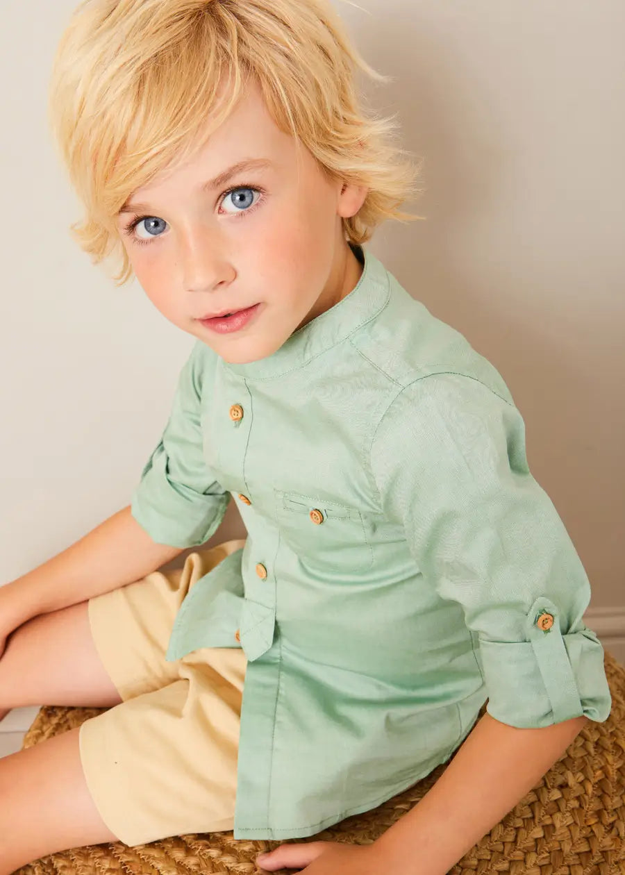 The Green Linen Short Boy Look Look from Pepa London