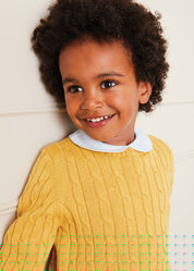Peter Pan Collar Long Sleeve Top in White (2-5yrs) Tops & Bodysuits from Pepa London