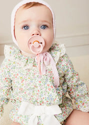 Cordelia Floral Long Sleeve Blouse in Pink Made with Liberty Fabric (1-12m) BLOUSES from Pepa London