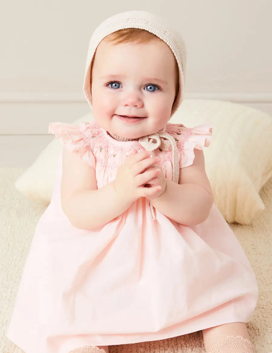 The Pink Hand Smocked Dress Newborn Look Look from Pepa London