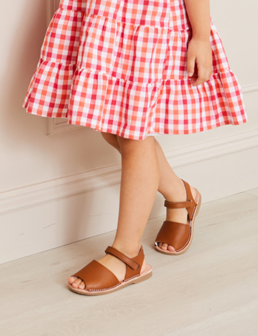 Open Toe Leather Sandals in Brown (17-30EU) Shoes  from Pepa London