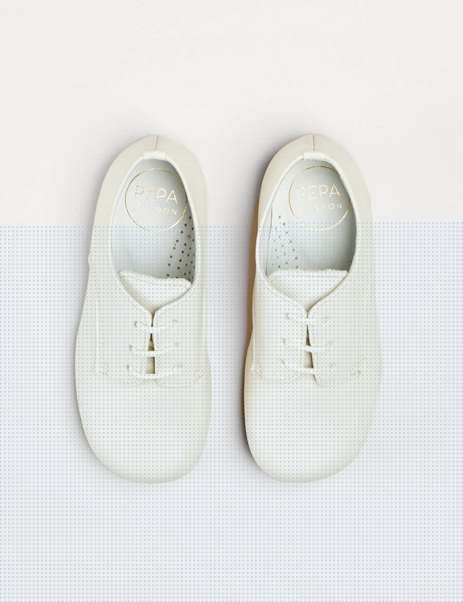 Boy's Ivory leather celebration shoes (20-34EU) Shoes  from Pepa London