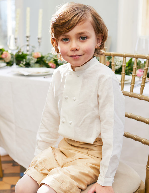 Beige Silk Pageboy Knickerbockers (12mths-10yrs) Trousers  from Pepa London