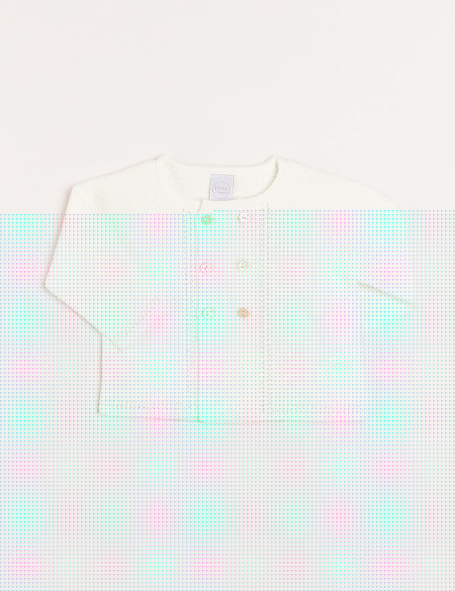 Boys Celebration Cardigan in Ivory (12mths-10yrs) Knitwear  from Pepa London